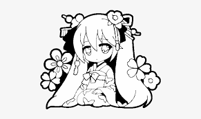 Hatsune miku coloring pages 1. Chibi Hatsune Miku Coloring Pages Hatsune Miku Para Colorear Free Transparent Png Download Pngkey
