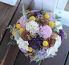 Alternative Wedding Bouquet Purple Sola Flowers Pinecones Billy Balls Curiousfloral Alternative Wedding Bouquet Purple Wedding Bouquets Wedding Bouquets