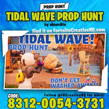 Browse a selection of the best prop hunt creative maps available for fortnite. Fchq Fortnite Creative Maps On Twitter Tidal Wave Prop Hunt Is An Awesome Prop Hunt Map Created By Absurdite Where A Wave Comes In And Sweeps Out The Seekers Props Collect