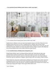 Kemudian pasanglah gambar pada dinding kamar sesuai arah yang kamu suka. Cara Membuat Hiasan Dinding Untuk Kamar Simpel