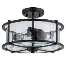 4.6 out of 5 stars. Allen Roth 13 In Black Incandescent Semi Flush Mount Light In The Flush Mount Lighting Department At Lowes Com