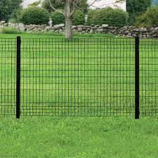 4 Foot Black Chain Link Fence Gate Deco Grid Black Steel Fence Panel Dog Fence Diy Dog Fence Fence Panels