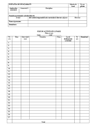 Ai permanent la indemana informatiile despre modalitatile de plata a facturii. Model Fisa Activitate Lunara Plata Cu Ora