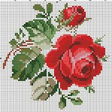 Cross stitch red rose on white background. 420 Cross Stitch Roses Ideas Cross Stitch Cross Stitch Rose Cross Stitch Flowers