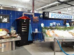 Installation De Notre Fumoir Politec Gms2 Au Rayon Poissonnerie Du Auchan De Faraberswiller Pour Un Fumage De Saumons Ou De Tr Fumoir Poissonnerie Porte Vitree