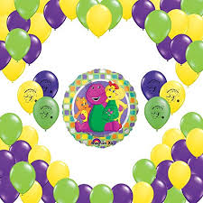 Compare prices & save money on party supplies. Barney Party Supplies Balloon Decorations Set 52 Count Walmart Com Walmart Com