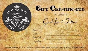 Customize it in our editor. Tattoo Gift Certificate Template Gift Certificate Template Card Giftcoupon Edit Gift Certificate Template Printable Gift Certificate Certificate Template