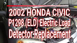 I've done the research and want to change out the part. 2002 Honda Civic P1289 Eld Electric Load Detector Replacement Youtube