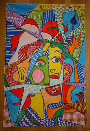 There S A Dragon In My Art Room Fractured Faces The Picasso Slip N Slide Picasso Art Art Lessons Kids Art Projects