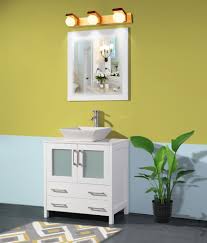 30 vanity modern vanity vanity units grey drawers ceramic undermount sink cabinet dimensions stone backsplash chrome handles upstairs the bliss is one of the most elegant modern bathroom vanities around. 30 Inches Single Sink Small Bathroom Vanity Set 2 Drawers 1 Shelf Quar Homebeyond