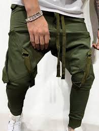 Black And Yellow Cargo Pants Ribbon Pockets Long Elastic Sport Cargo Pants Army Green Black Dark Gray Red Yellow Jogger Pants Fashion Pants Fashion