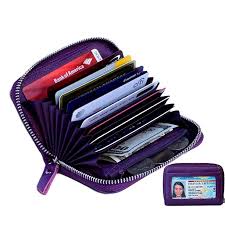 New solid genuine leather women's wallet accordion style credit card holder zip around large rfid blocking kelvinrolenleather 4.5 out of 5 stars (576) $ 13.99. Kalmore Women S Genuine Leather Credit Card Holder Rfid Secure Spacious Cute Zipper Card Wallet Small Purse With Id Window Walmart Com Walmart Com