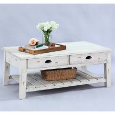 A resaw effect was done but most of the aging was natural to the pieces. Progressive Willow Coffee Table In Distressed White Walmart Canada