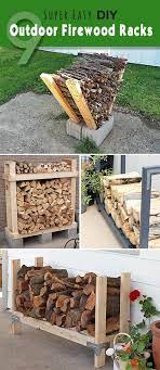 9 Super Easy Diy Outdoor Firewood Racks Lots Of Ideas Projects And Tutorials Of Firewood Racks That You Can Very Outdoor Firewood Rack Diy Outdoor Backyard
