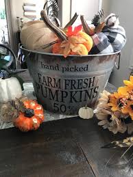 How To Decorate Galvanized Bucket Makeover Fall Decor Galvanized Buckets Budget Friendly Decor