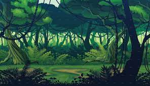 Horizontal Seamless Background With Deep Jungle Environment Concept Art Landscape Illustration Jungle Art