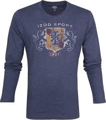 Izod T Shirt Ls Logo Blue 00045en050 403 Order Online Suitable