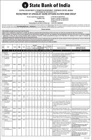 The bank has a strong portfolio of distinctive products & services, and leverages technology to deliver and manage them in a personalised and customer centric way. Recruitment Of Specialist Cadre Officers In State Bank Group