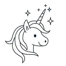 Einfach Niedlich Magische Einhorn Vektor Malvorlagen Unicorn Einhorn Einfach Einhorn Zum Ausmalen Ausmalbilder Malvorlage Einhorn