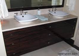 If the cabinet has a back, you'll need to measure and cut three holes for the two supply lines and the drain. Bathroom Vanity Replacement Cost Interunet