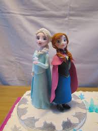 Sugarpaste Elsa And Anna From Disney Frozen Frozen Characters Frozen Cake Frozen Birthday Party