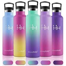 Honeyholly Vakuum Isolierte Edelstahl Trinkflasche 350ml Bpa Frei Wasserflasche Auslaufsicher Thermosflasche Thermosk In 2020 Thermosflasche Wasserflasche Trinkflasche