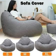 Willstar Large Bean Bag Sofa Cover Lounger Chair Sofa Ottoman Seat Living Room Furniture Cover Only Cover Gray2 3 2 62 Ft Walmart Com In 2021 Bean Bag Sofa Bean Bag Chair Sofa Lazy Sofa