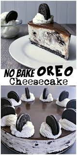 No Bake Oreo Cheesecake Recipe Oreo Cheesecake Baking No Bake Oreo Cheesecake