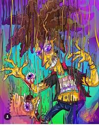 Psycho Bobby Wobbi Simpsons Art Psychedelic Art Cartoon Wallpaper