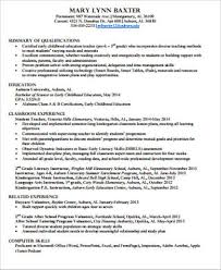 sample child care resume templates