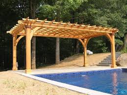 Post And Beam Pergola View Larger Image Pergola Pergola Plans Diy Curved Pergola