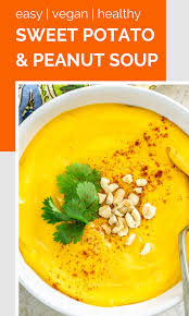 Sweet Potato Peanut Soup Vegan Gluten Free Soup In 2020 Stuffed Sweet Potato Healthy Sweet Potato Peanut Butter Sweet Potato Soup