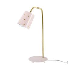 Lampe De Bureau En Metal Rose Et Dore En 2020 Lampe De Bureau Bureau Metal Chambre Fille Maison Du Monde