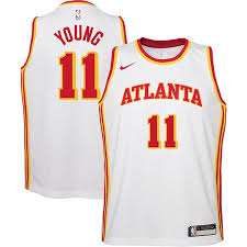 The white trae young jersey shown above is made by fanatics branded and available in white, red, and black (for men & women). Youth Nike Trae Young White Atlanta Hawks 2020 21 Swingman Jersey Association Edition