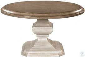 *constructed of solid hardwood *black and cottage oak finish *table with a round shaped wood top *table with a pedestal base *chair with an x backrest design *casual dining *transitional style *ready to assemble *includes one round pedestal dining table, four dining side chairs *care instruction: Elizabeth Antique Oak 54 Round Dining Table From Riverside Furniture Coleman Furniture