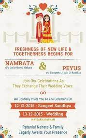 An Indian Wedding Invitation Card For Social Mediai Have Made It For One Of My Clien Indian Wedding Invitation Cards Wedding Card Wordings Marriage Invitations