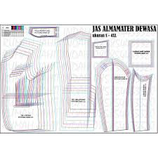 Pola baju / sewing pattern, kota tangerang. Pola Jahit Pola Baju Jas Almamater Shopee Indonesia