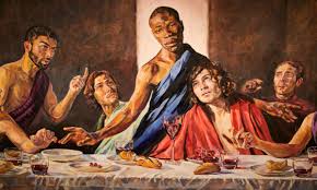 An artistic representation of this event. Who Shot Jesus Artist Discovers Bullet Hole In Last Supper Painting Art The Guardian