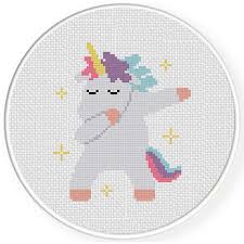 Providing good and quality counted cross stitch patterns and charts with nice design. Unicorn Dab Cross Stitch Pattern Daily Cross Stitch