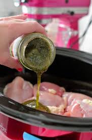 Find the most delicious recipes here. Pesto Ranch Crock Pot Chicken Thighs Recipe Picky Palate