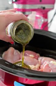 Chicken thighs vary in size and weight. Pesto Ranch Crock Pot Chicken Thighs Recipe Picky Palate