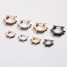 Everybody knows that sterling silver makes a woman sparkle. Spike Gold Hoop Sterling Silver Spike Earring Men Earring Sterling Silver Huggie Small Hoop Earring Earring Second Hole Single Hoop