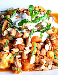 Moroccan vegetable stew with minted couscous. Moroccan Vegetable Stew With Dried Figs And Fresh Mint Foodal