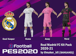 Real madrid's first kit for 2020/21 features detailing on the sleeves. Real Madrid 20 21 Kit Set Pes2020 By Maker Kit Pes Patch