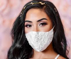 Bride Face Mask/wedding Face Mask/bridal Mask/lace Face Mask/sequin Face  Mask/bride and Groom Face Mask/bride to Be…