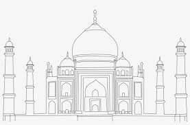 Free easter egg coloring pages for kids. Free Download Illustrations On Behance Taj Mahal Line Taj Mahal Outline Free Transparent Png Download Pngkey