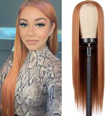 SOUTHEARTH Orange Ginger Wig for Women Long Straight Wigs Side Part  Synthetic Wig for Daily Party Use : Amazon.sg: Beauty