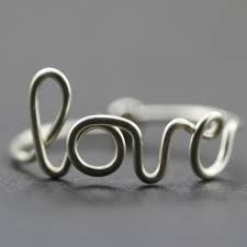 Love Ring Dainty Silver Handwritten Cursive Wire Love Ring Hand Bent Promise Friendship Delicate Simple Minimal F Love Ring Knuckle Rings Wire Jewelry
