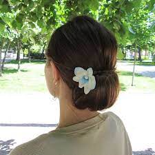 Dendrobium Orchid Hair Pin Blue Orchid Hairpin Wedding Etsy Orchid Hair Pins Wedding Hair Flowers Flower Hair Pin