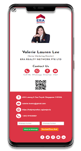 Along with a name, position, and contacts, you can enhance your card with interactive elements, such as links. Singapore Digital Name Card